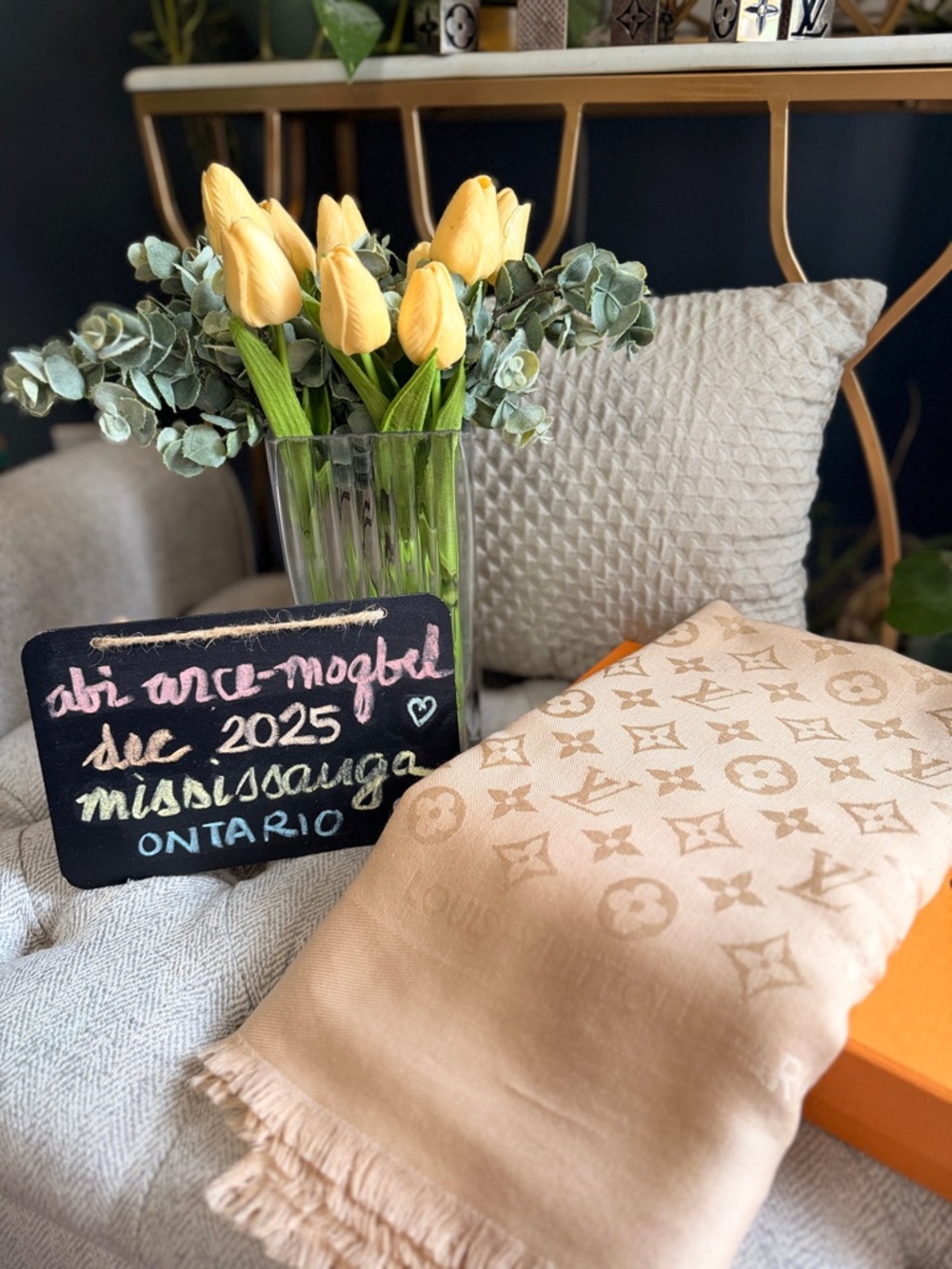 Louis Vuitton Beige Monogram Stole